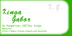 kinga gabor business card